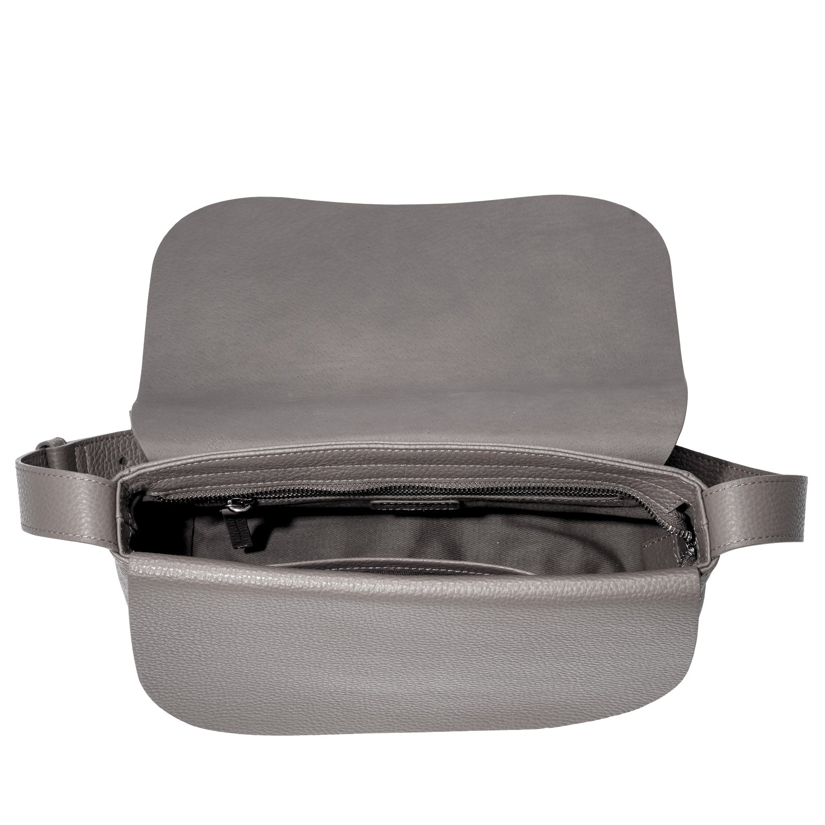 Double Flap Bag lichtgrau