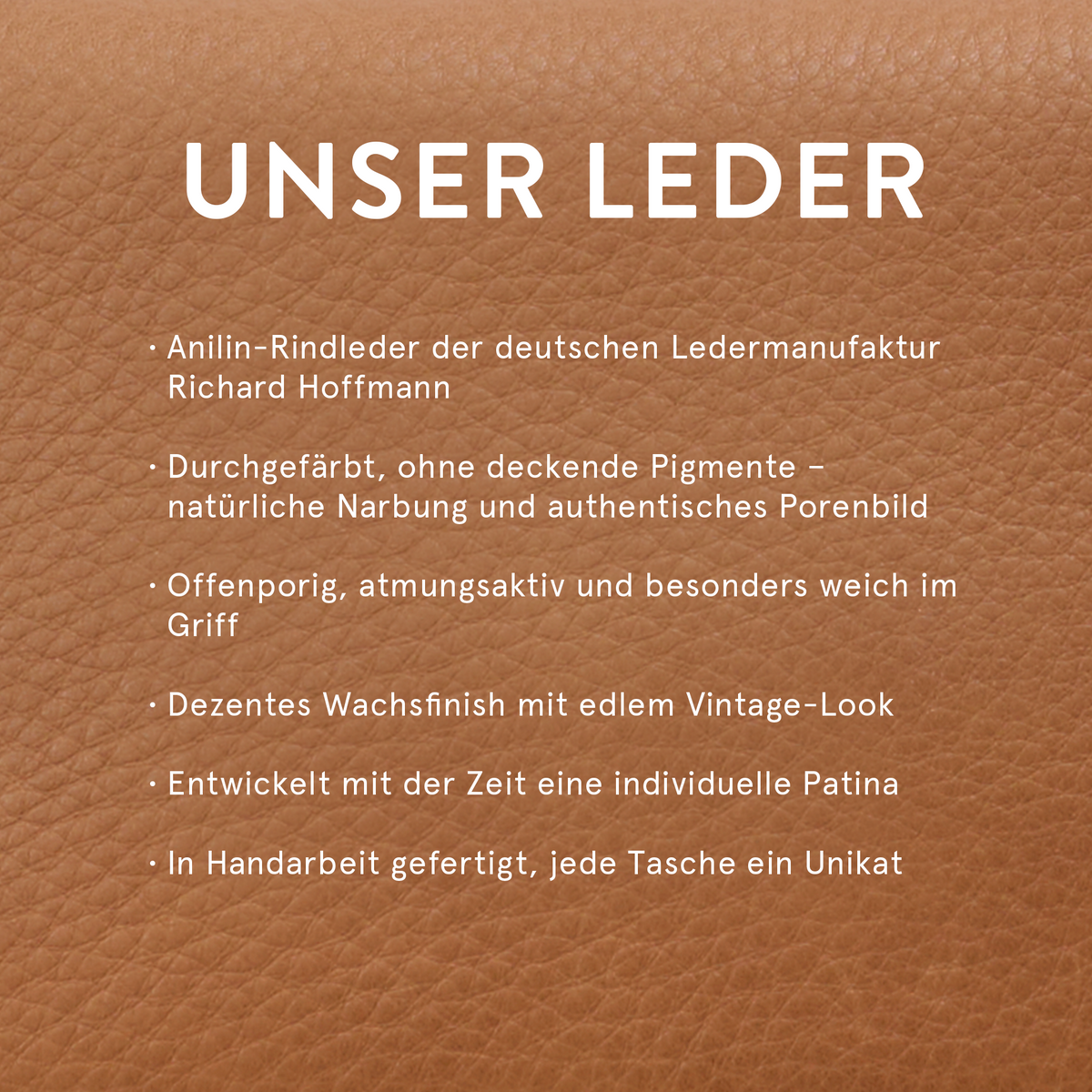 deutsches Rindleder Hinweise