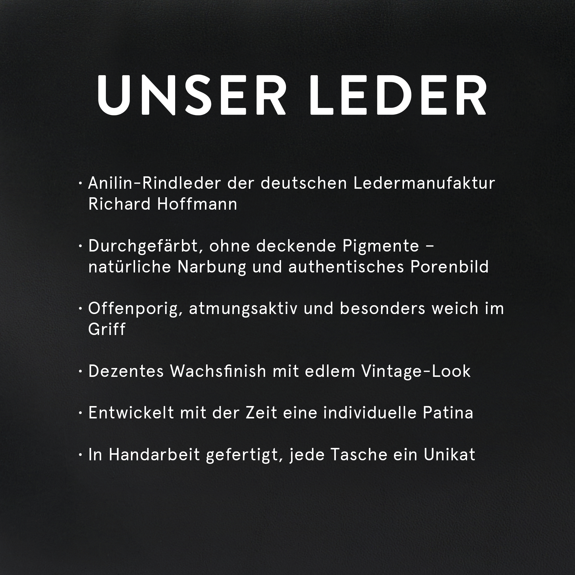 deutsches Rindleder Hinweise