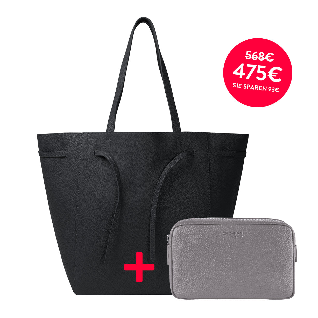 Shopper Raw und Kosmetiktasche groß